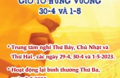 Lịch nghỉ lễ Giỗ Tổ Hùng Vương, 30-4 và 1-5-2023