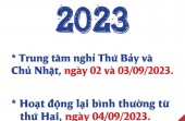 THÔNG BÁO NGHỈ LỄ QUỐC KHÁNH 2/9/2023