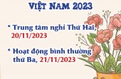 THÔNG BÁO NGHỈ LỄ NGÀY NHÀ GIÁO VIỆT NAM 20-11-2023