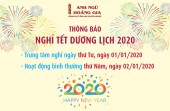THÔNG BÁO NGHỈ TẾT DƯƠNG LỊCH 2020